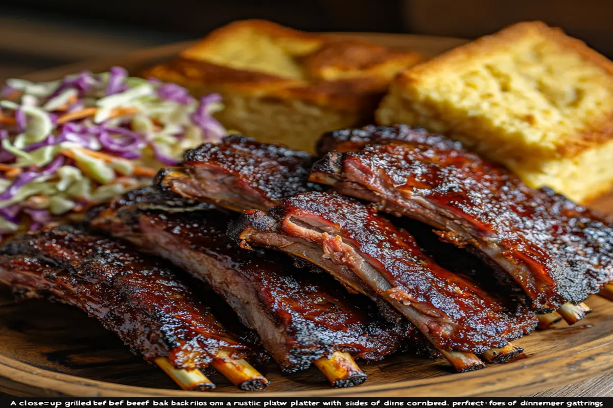 "Grilled Beef Back Ribs with Barbecue Glaze"