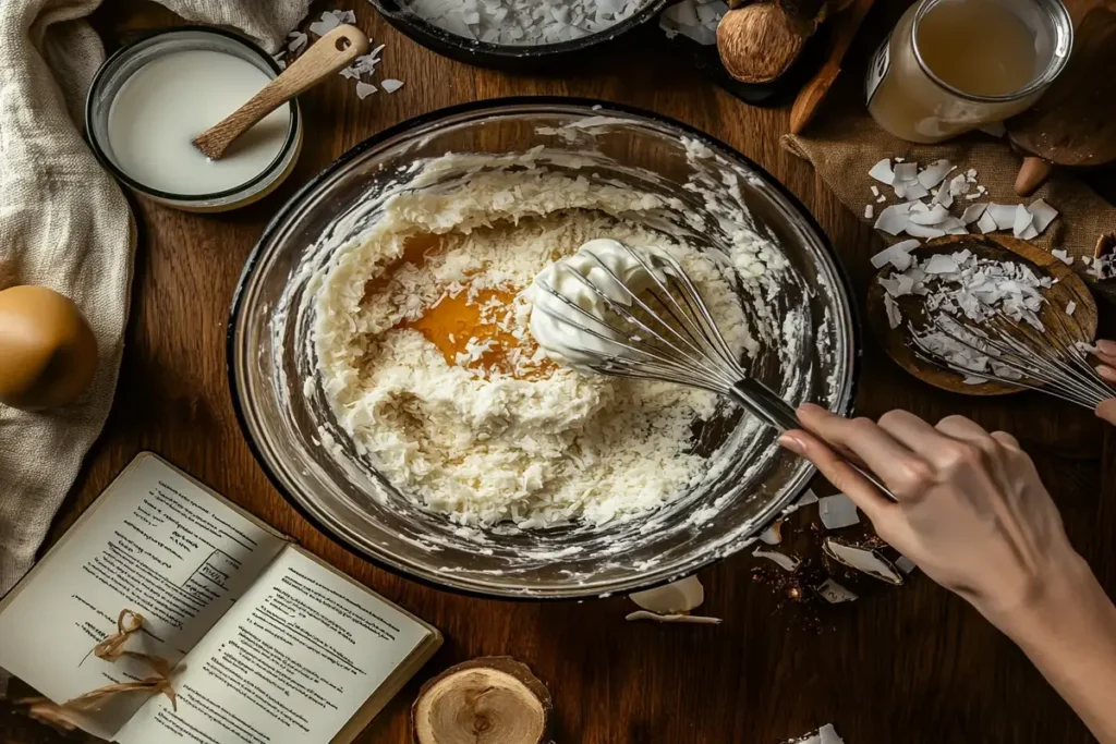 Caribbean coconut cake with corn syrup